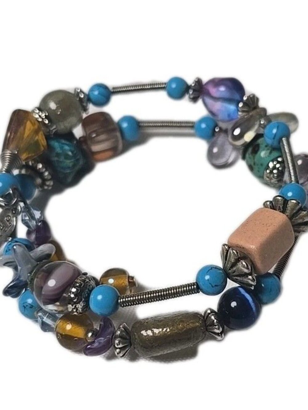 Treska Bracelet Multicolor Glass Beaded Charm Women's Boho Jewelry - Picture 4 of 7